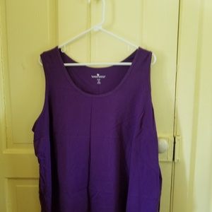 BRIGHT PURPLE SLEEVELESS SHIRT